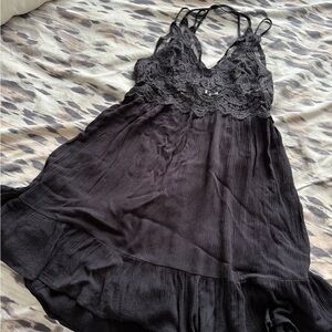 Free People Black Lace Dress